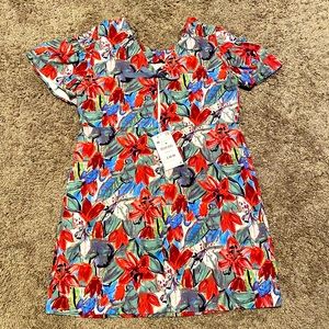 Floral Mini Dress Zara Size Medium Brand New